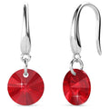 Timeless Crystal Drop Earrings Red Embellished with Swarovski  crystals
