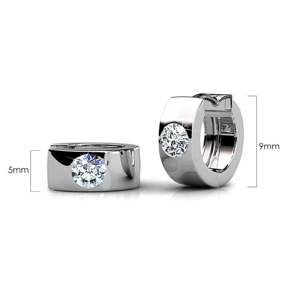 Ultra Shine Huggie Earrings Embellished with Swarovski¬Æ crystals