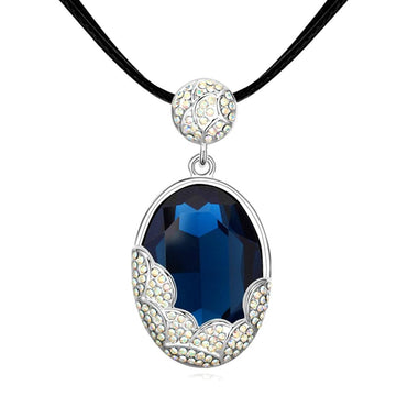 Triumph Sapphire Choker Necklace Embellished with Swarovski  crystals