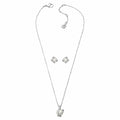 Nude set, White, Rhodium plated - Brilliant Co