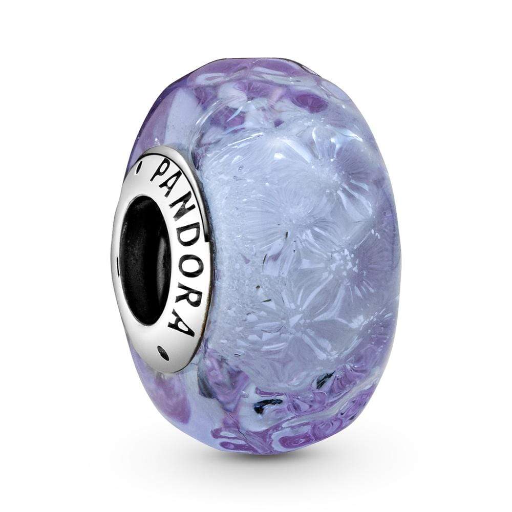 Pandora Charms Default Wavy Lavender Murano Glass Charm