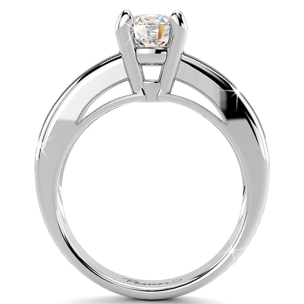 [GIA Certified] 18ct White Gold Diamond Engagement Ring (TDW=0.47 Carats)