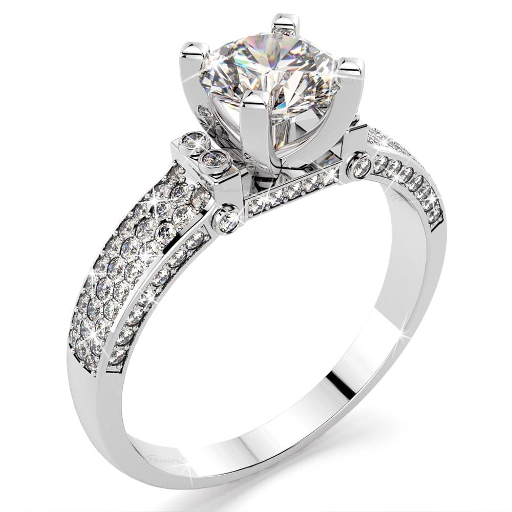 [EGL Certified] Diamond Engagement Ring in 14ct White Gold (TDW=1.08 Carats)