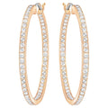 Sommerset Hoop Pierced Earrings White, Rose-gold tone plated - Brilliant Co