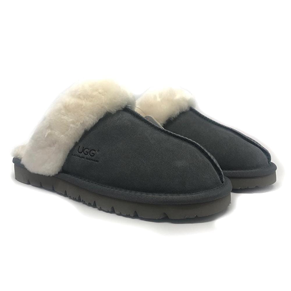 UGG Footwear Grey / AU Ladies 4 / AU Men 2 / EU 35 UGG Australia Premium Sheepskin Unisex Muffin Scuff #15564