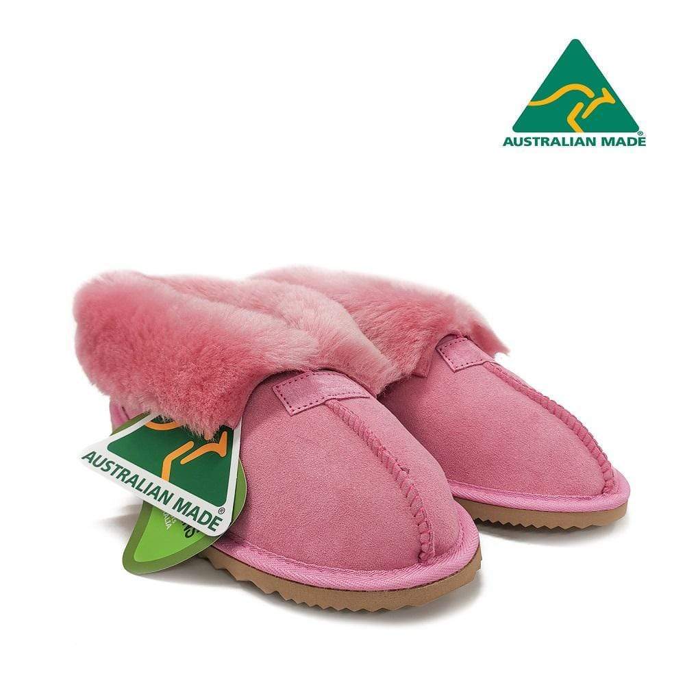 UGG Footwear Pink / AU Ladies 4 / AU Men 2 / EU 35 UGG Australian Made Wool Collar Slipper #113016