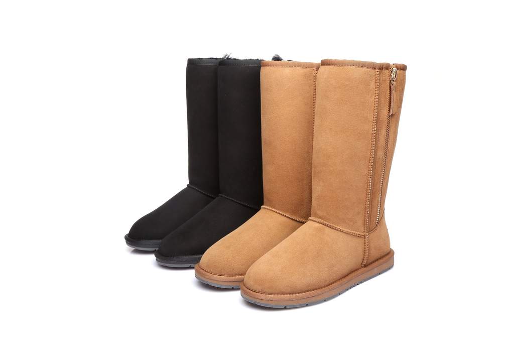 Tall uggs shop with side zipper