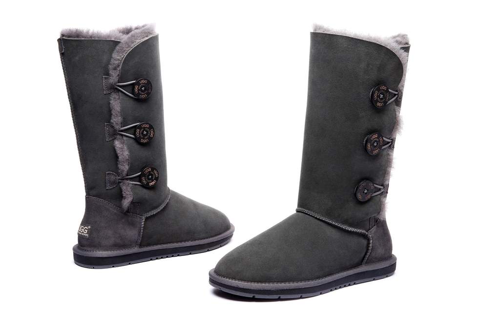 UGG Footwear UGG Boots Australia Premium Double Face Sheepskin Tall Triple button Water Resistant #15902