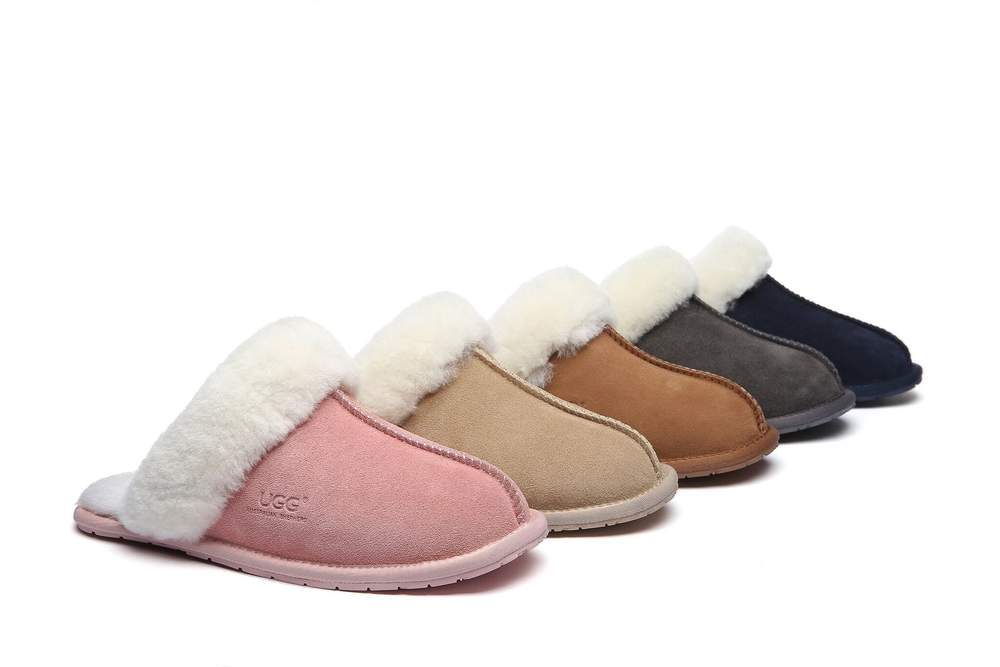 UGG Footwear UGG Slippers,Australia Premium Sheepskin,Unisex Rosa Scuff #15636
